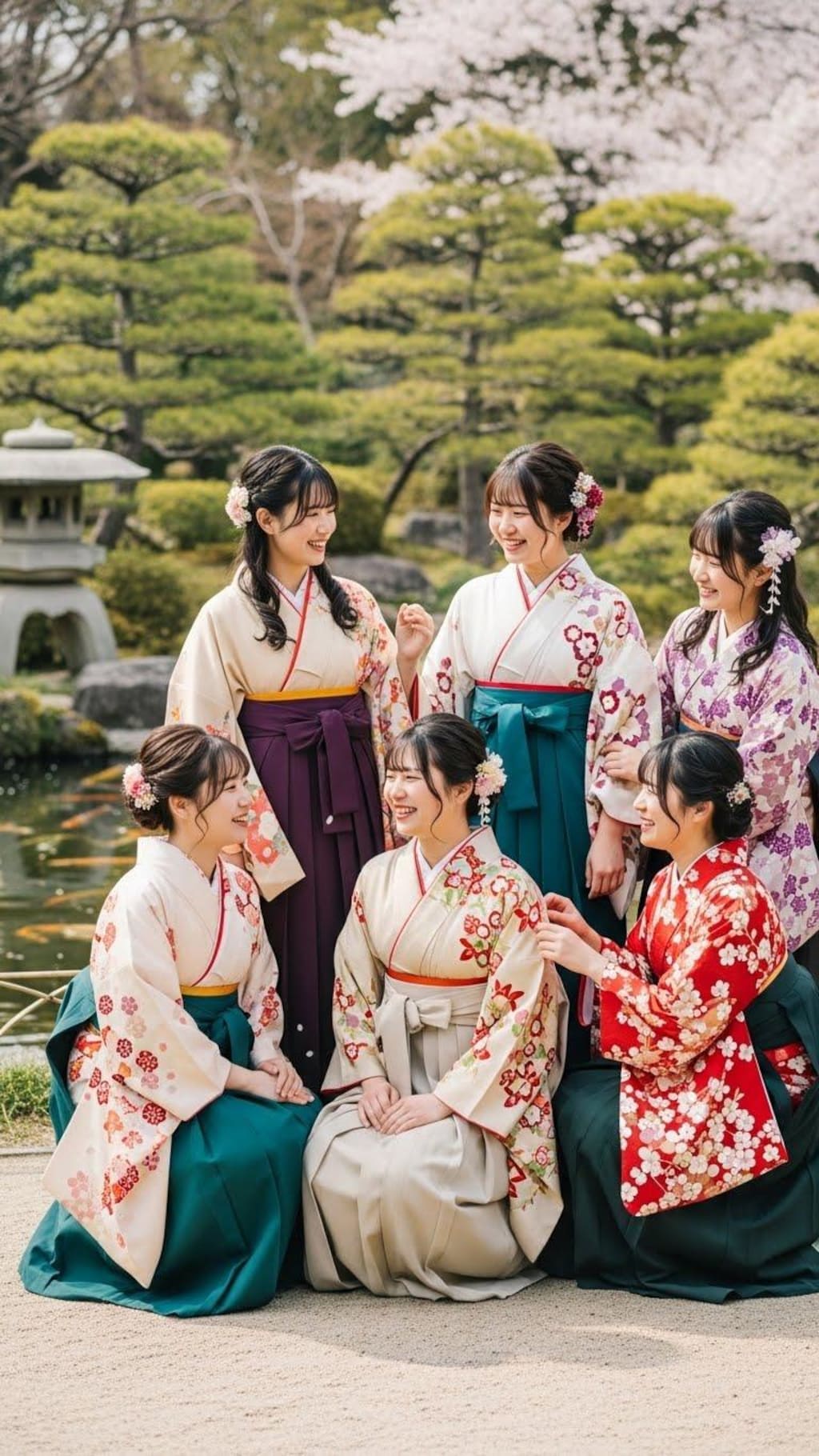 高等学校卒業生の袴姿《卒業記念》