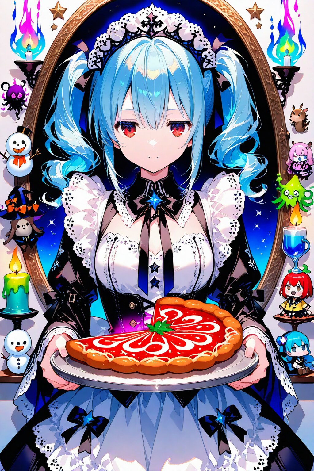 メイド服の青髪ちゃん