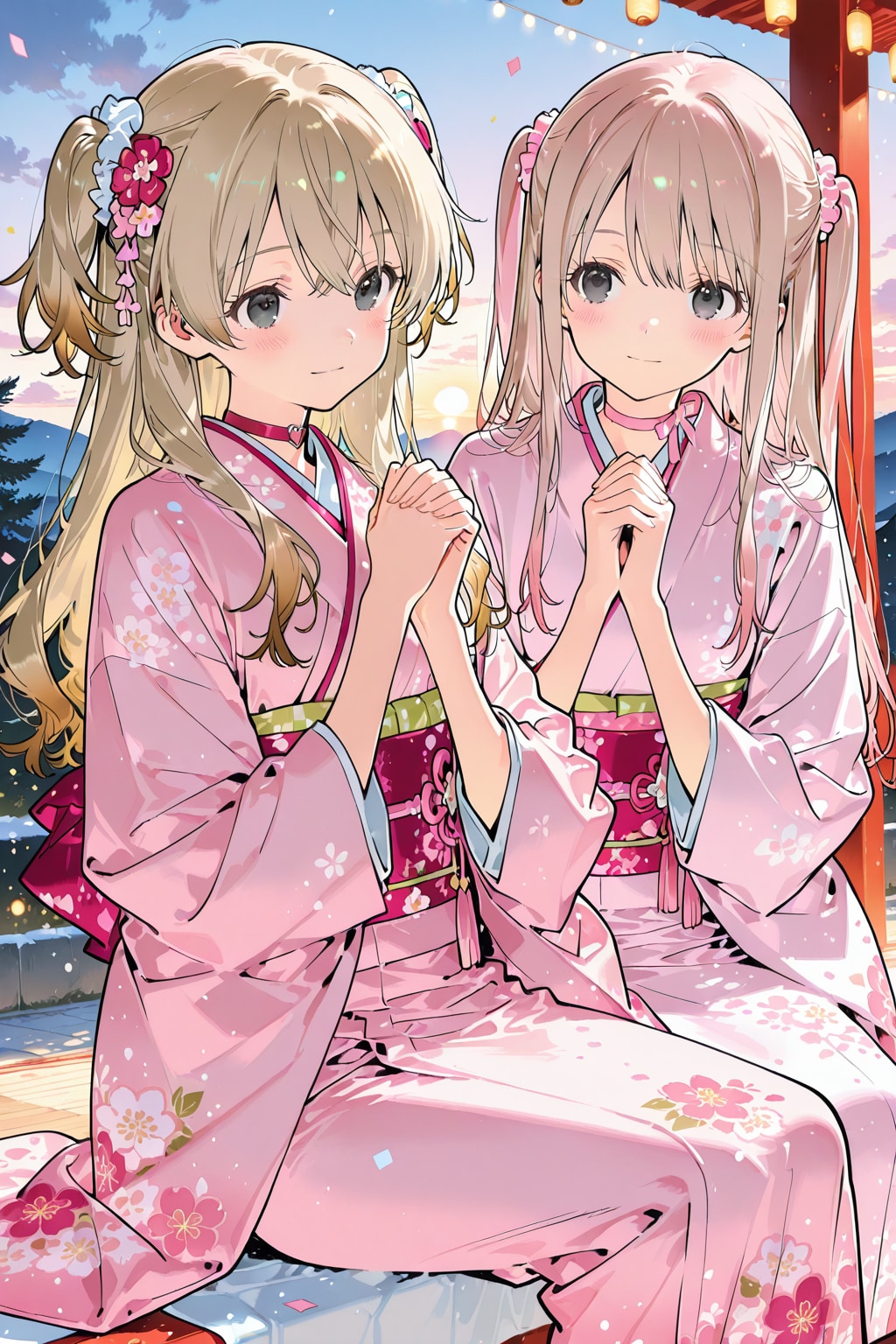 初詣のふたごちゃん（名前きまりました）