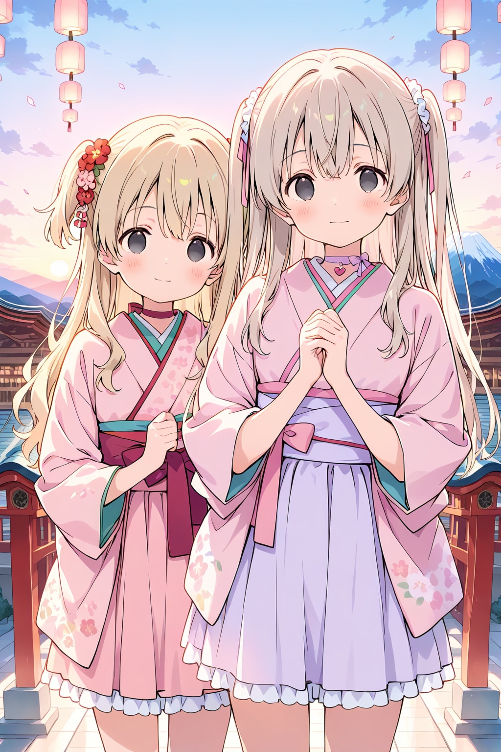 初詣のふたごちゃん（名前きまりました）