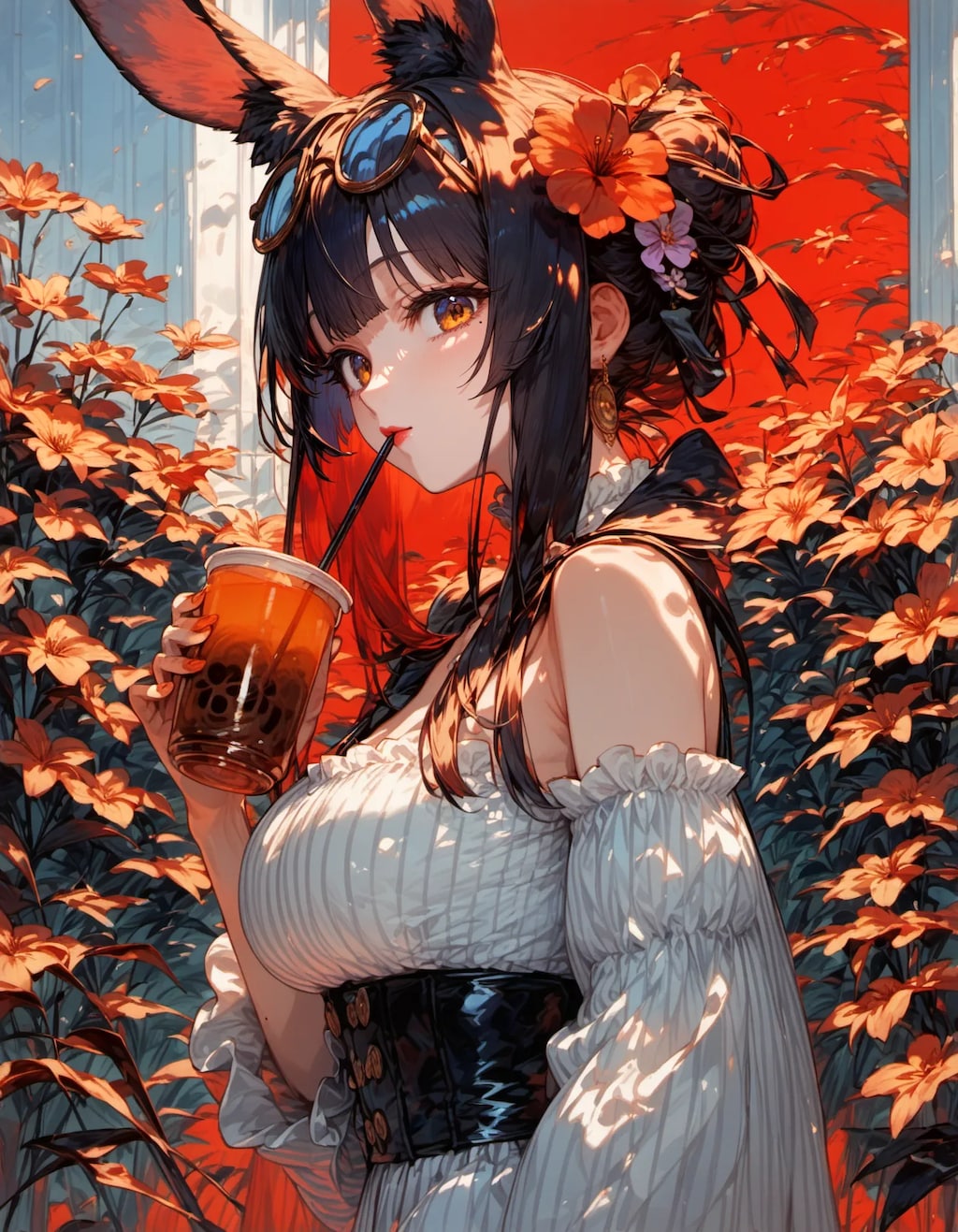 Crimson Garden Reverie