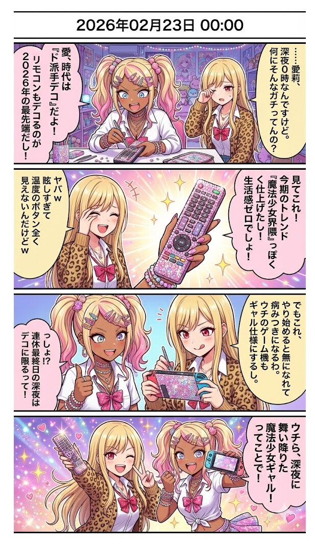 「ド派手デコ」と「魔法少女界隈」　毎日漫画0時