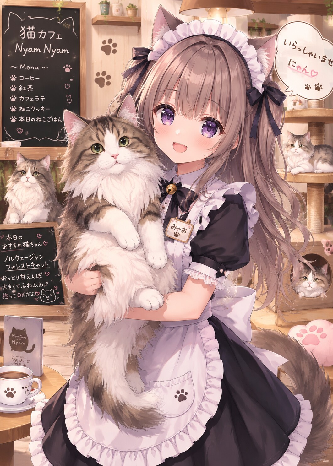 猫カフェ店員 | の人気AIイラスト・グラビア
