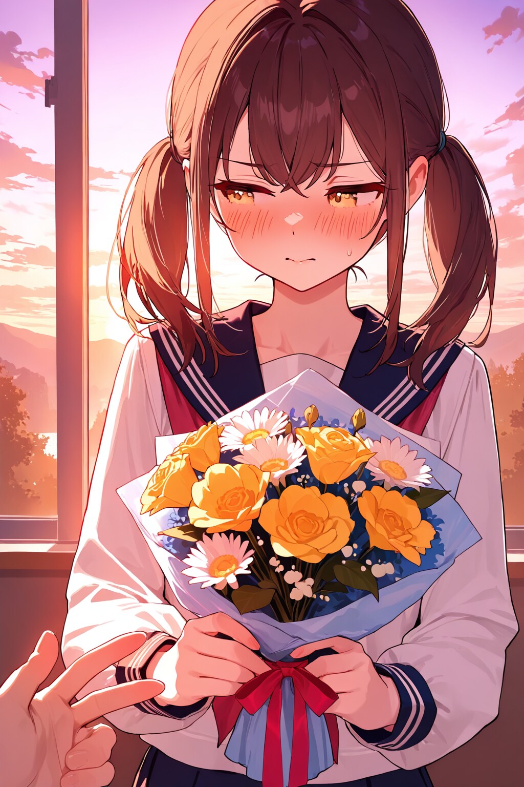 花束を贈る
