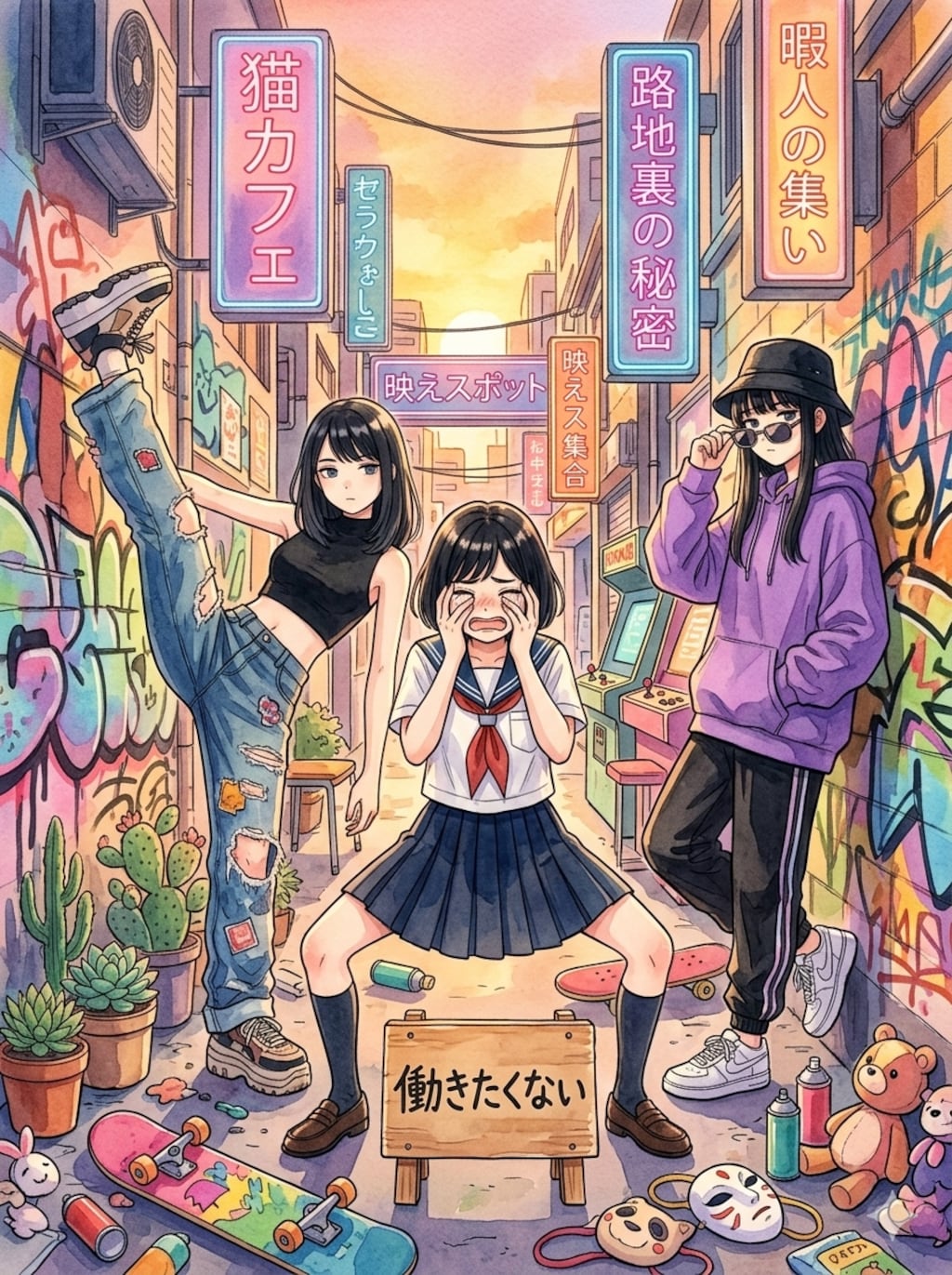 映えスポットで