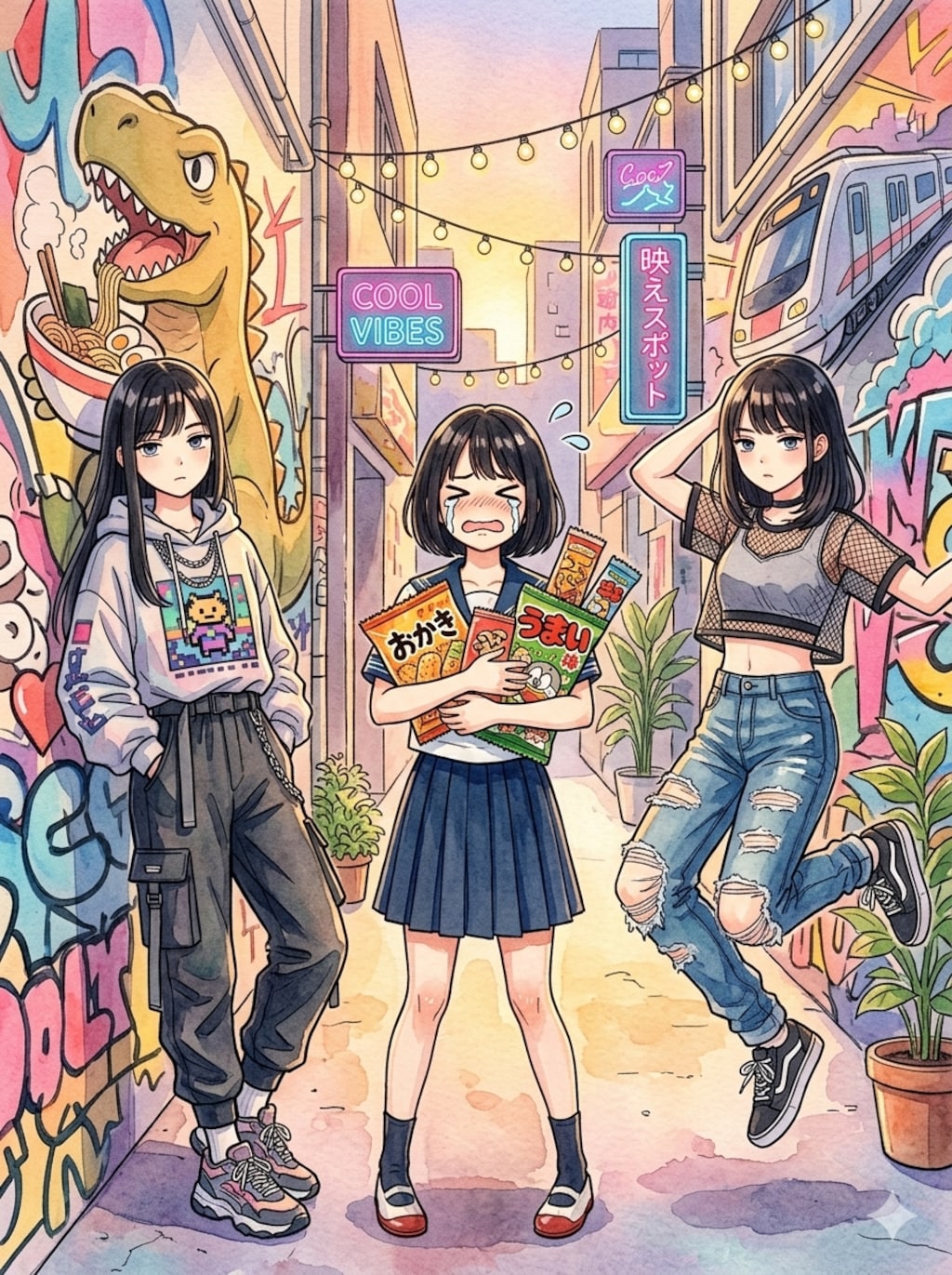 映えスポットで