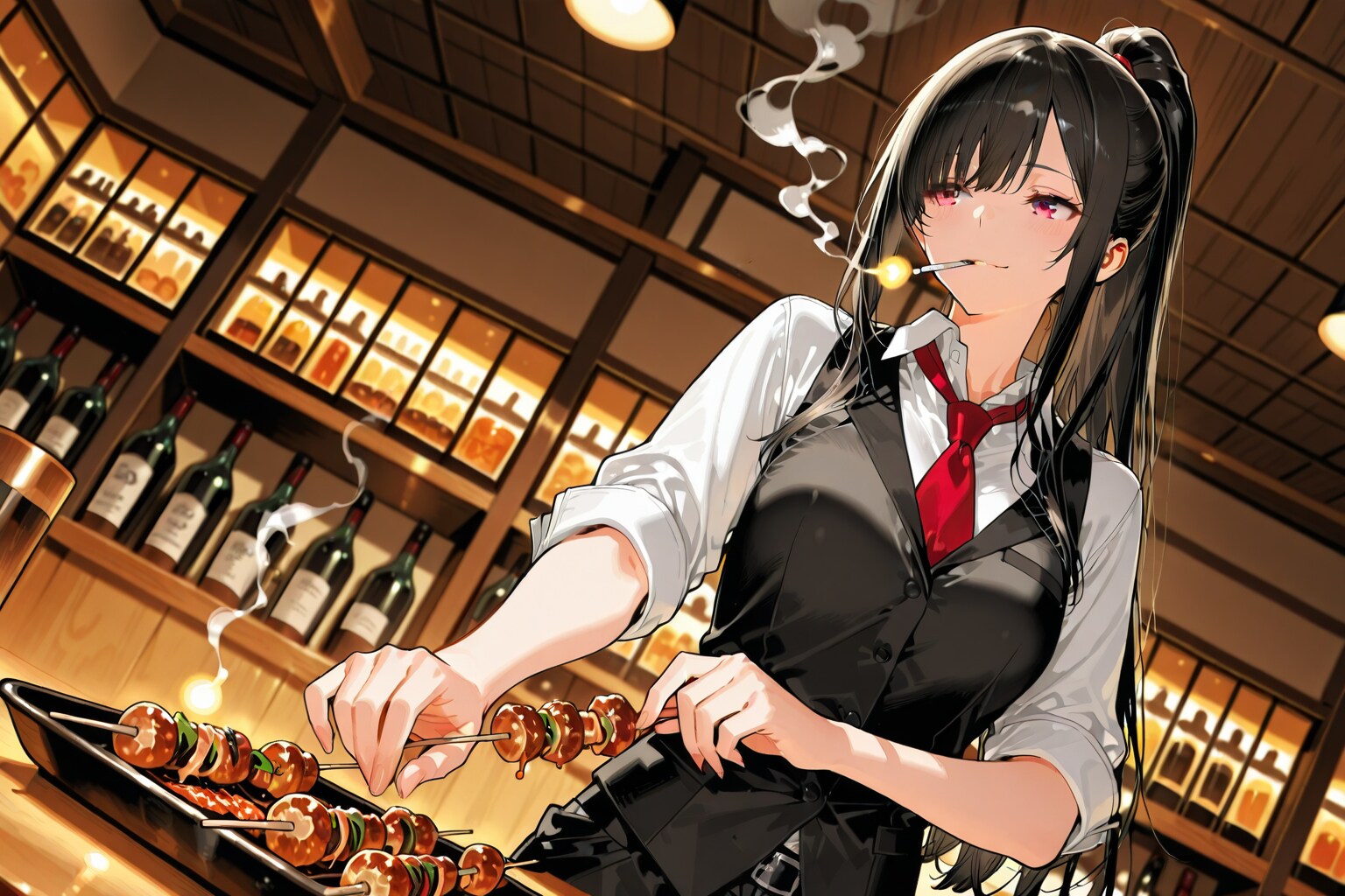 焼き鳥もいけるよ🚬🍺🥛