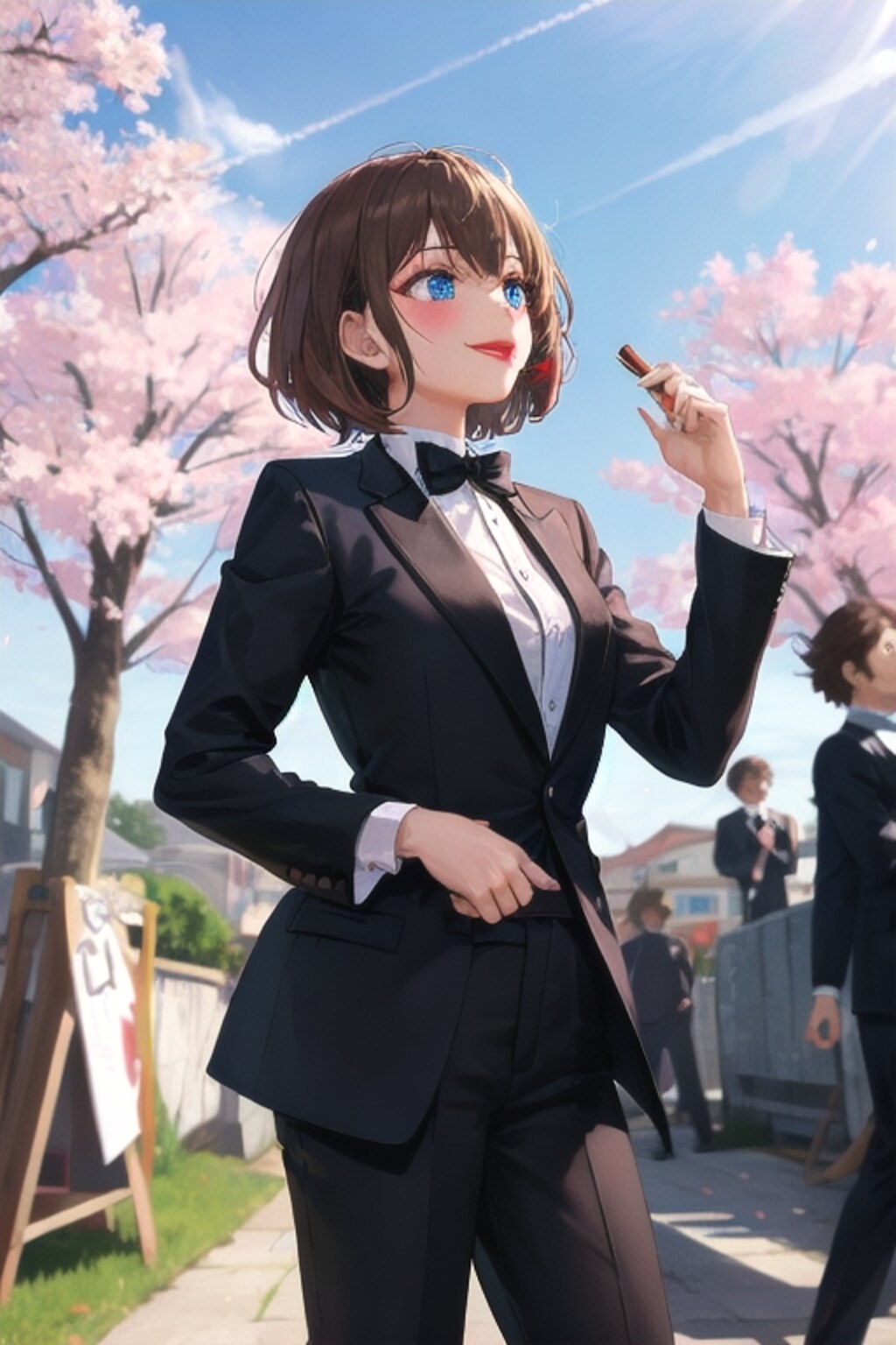 タキシード・メイクアップ