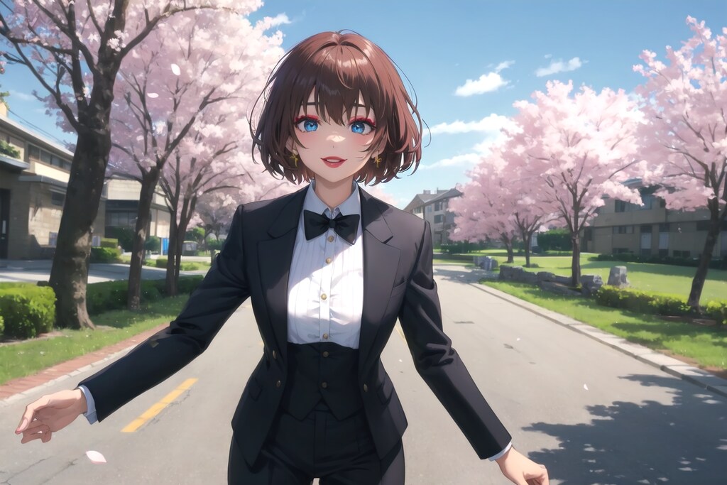 タキシード・メイクアップ