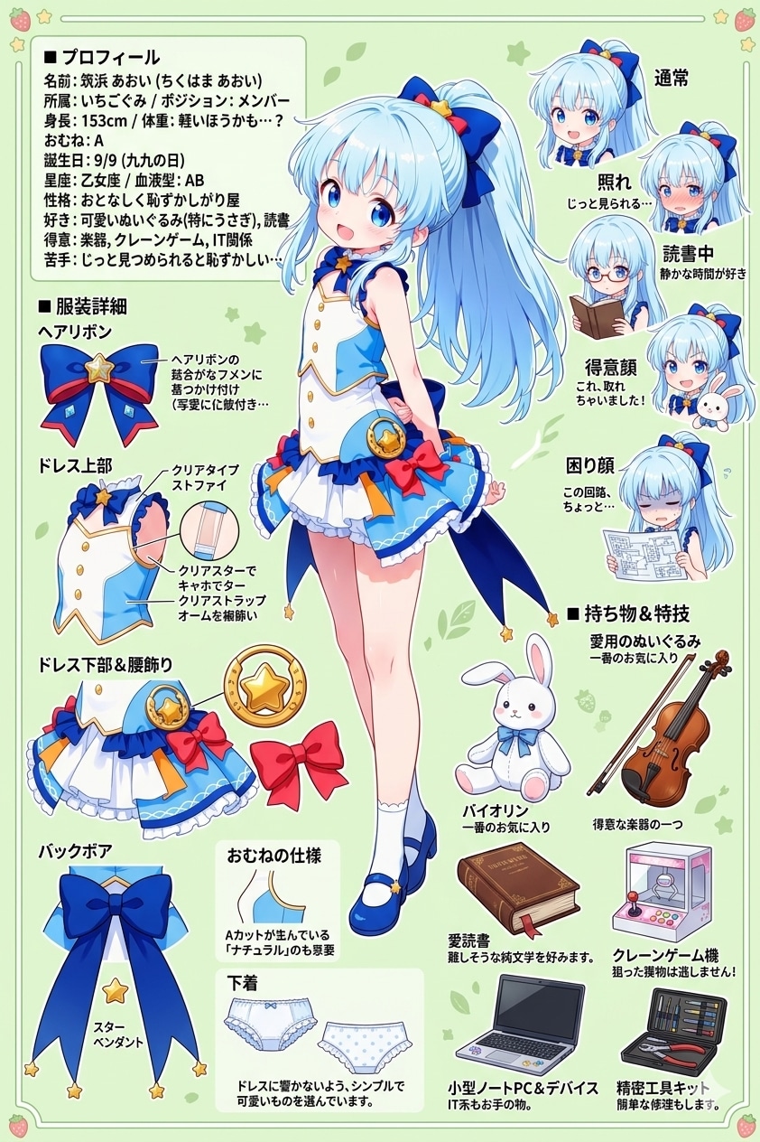 あおいちゃんのキャラシート | の人気AIイラスト・グラビア