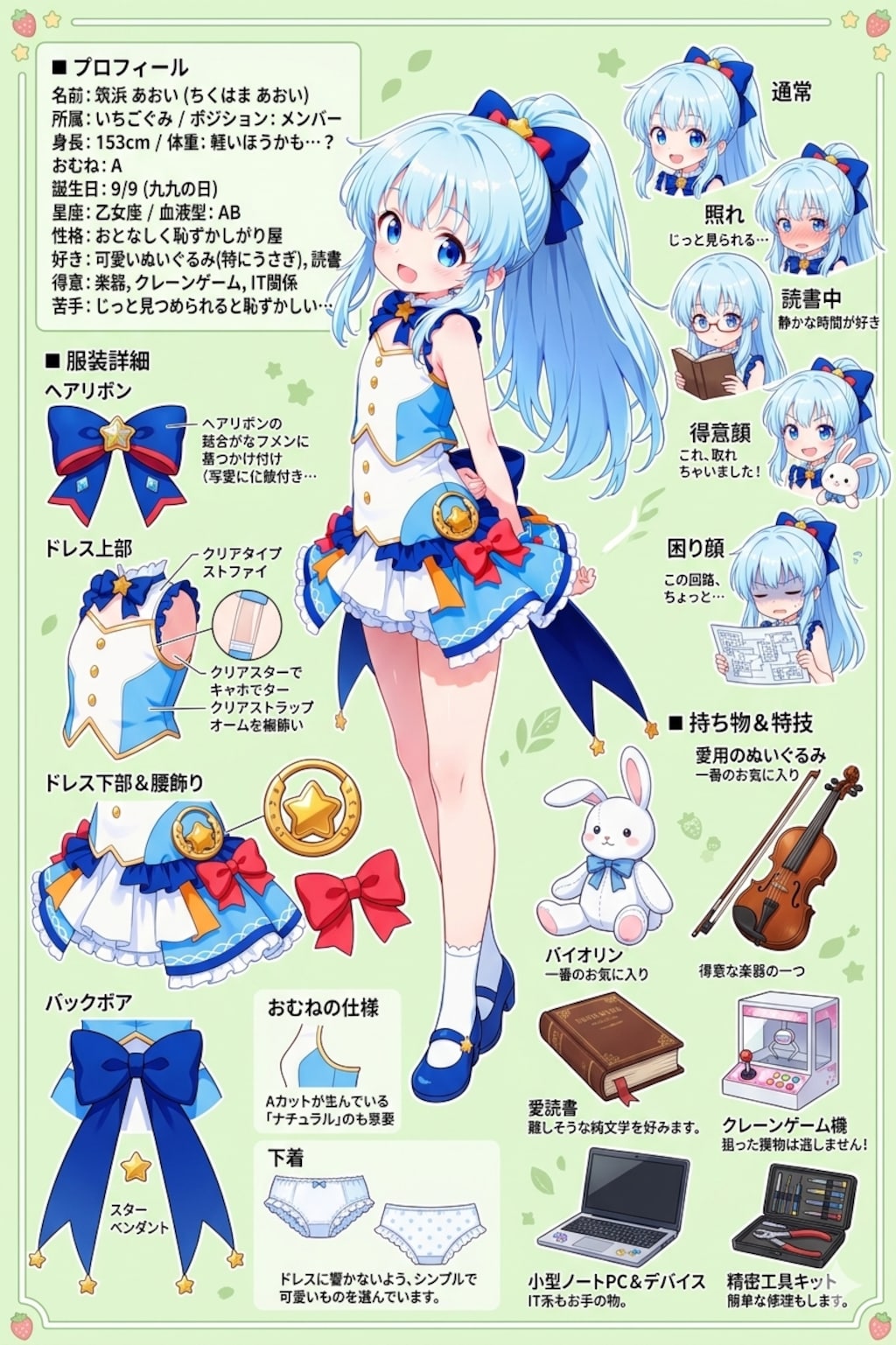 あおいちゃんのキャラシート