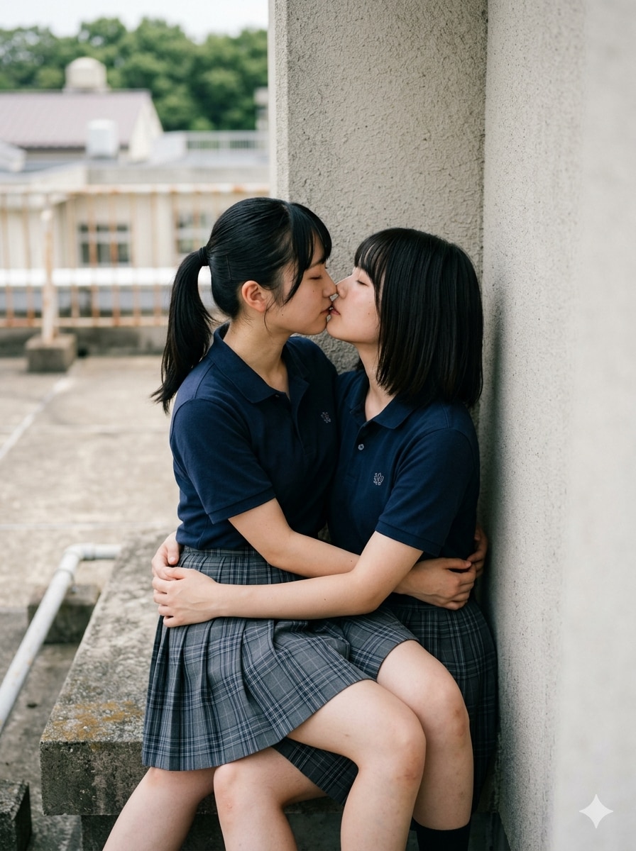唇を重ねて