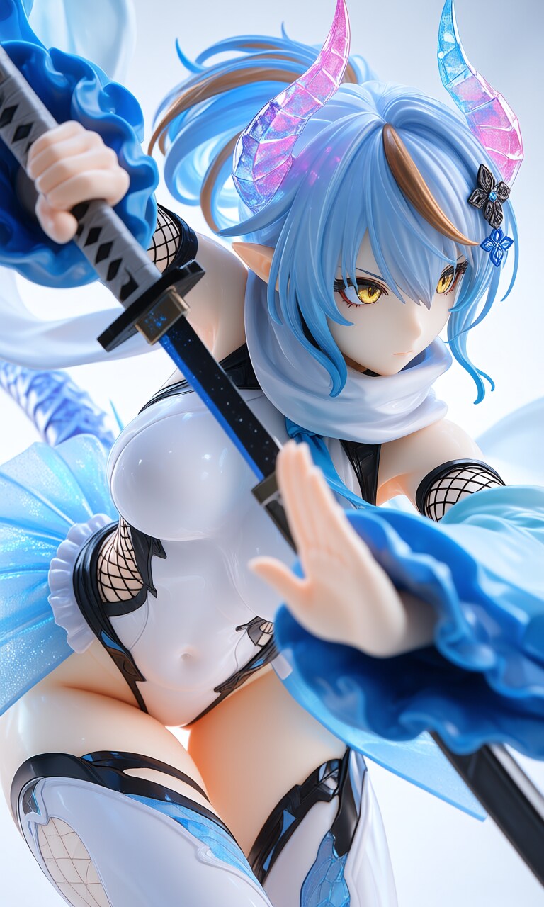 異世界制服少女達　姫巫女青龍　アクリルドールフィギュア