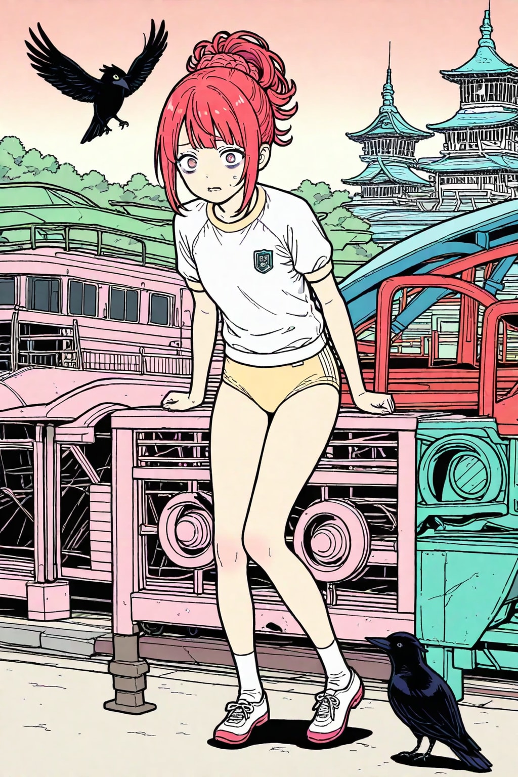 体操服の赤髪ちゃん