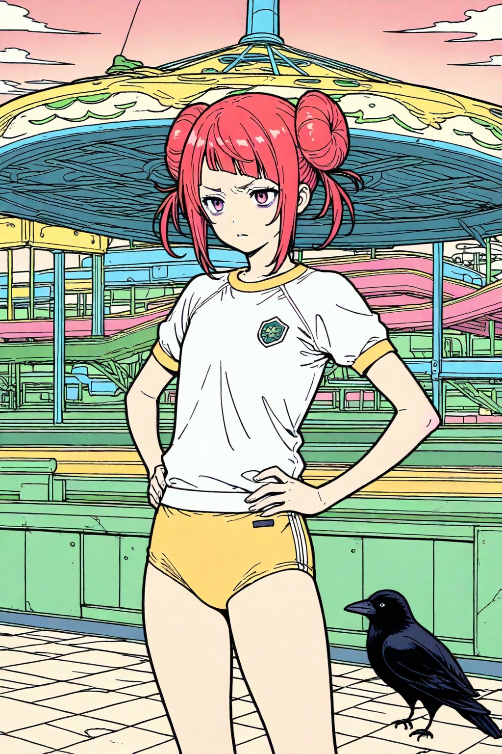 体操服の赤髪ちゃん