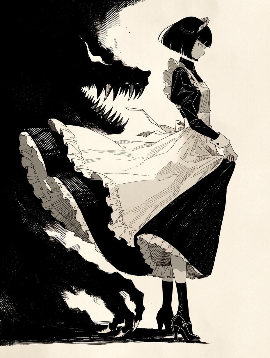 闇属性のメイド | の人気AIイラスト・グラビア