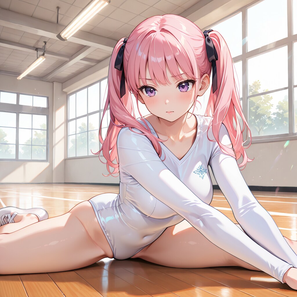 新体操の練習