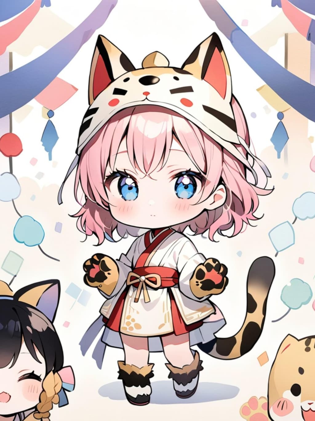 肉球のピンク髪ちゃん