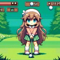 ゴルフゲーム風の小さな女の子 3枚目