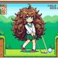 ゴルフゲーム風の小さな女の子 4枚目