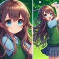 ゴルフゲーム風の小さな女の子 7枚目