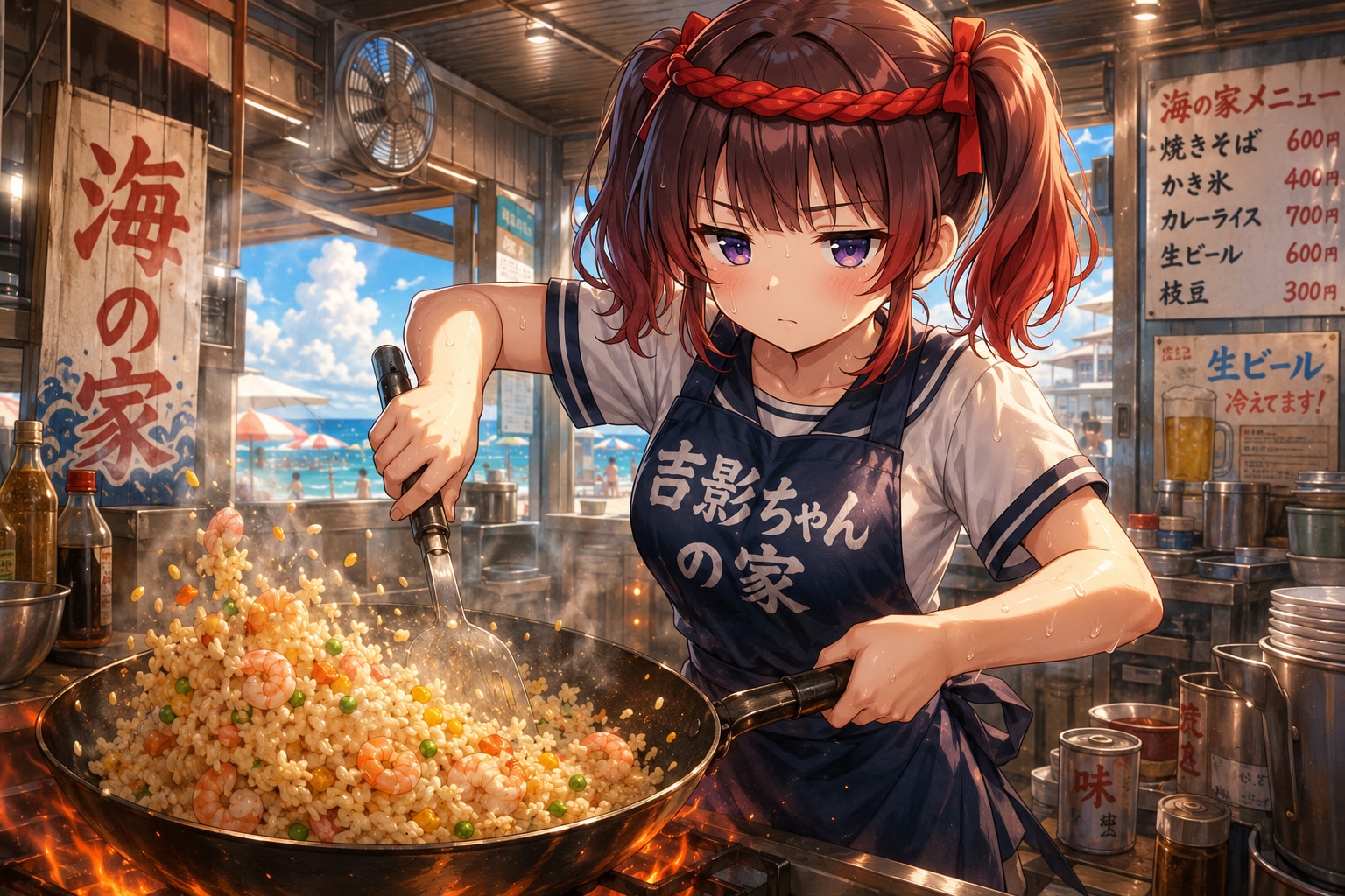 海の家でのバイト | の人気AIイラスト・グラビア