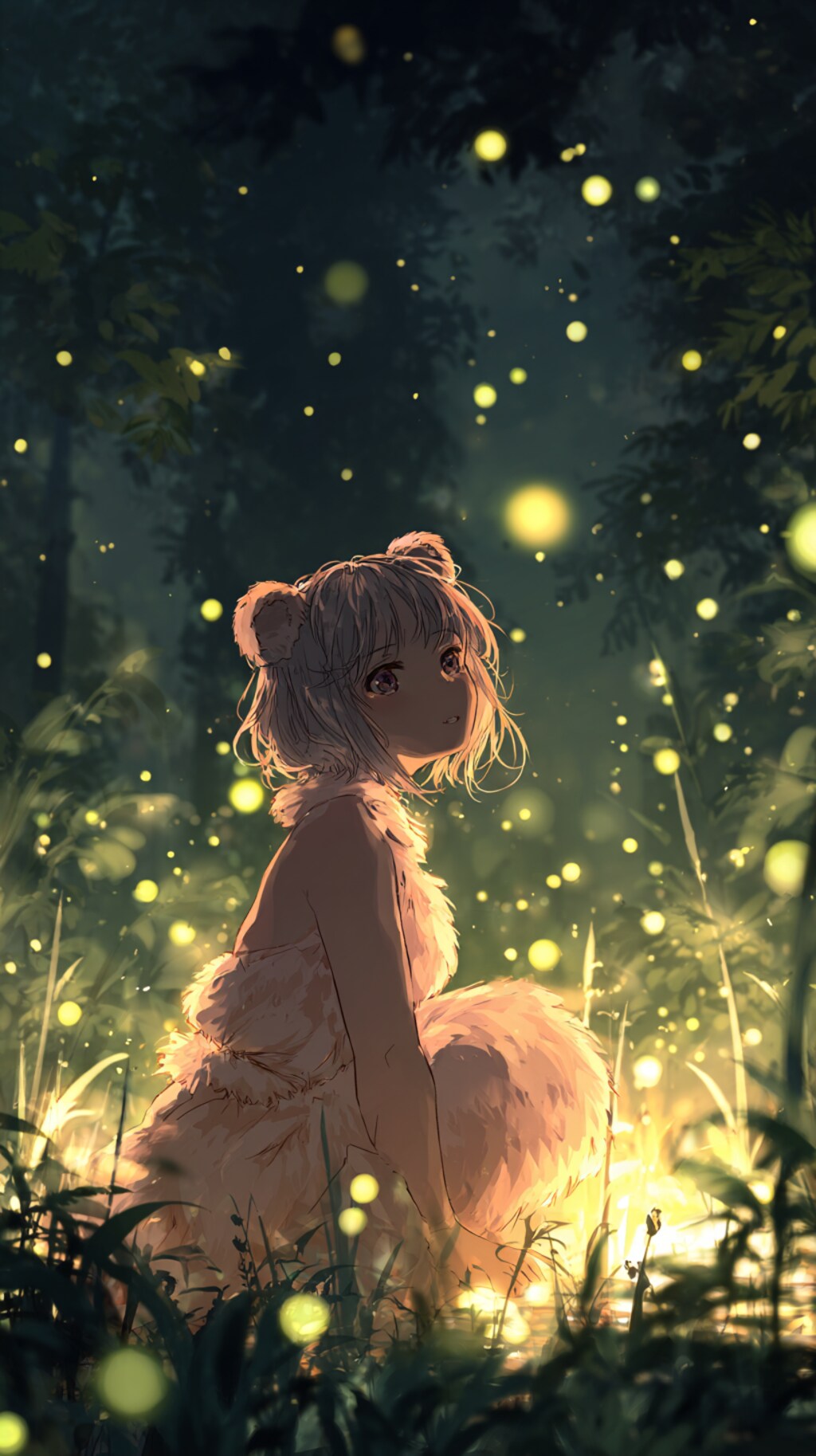 くま娘とホタル③🐾