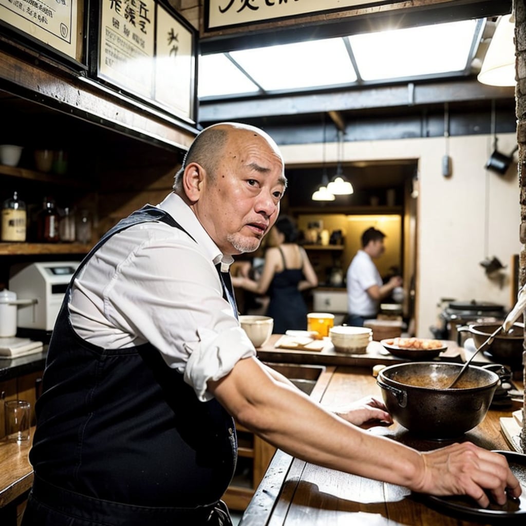【 裸エプロン      売上不振に悩む 定年で居酒屋起業した夫婦の会話】