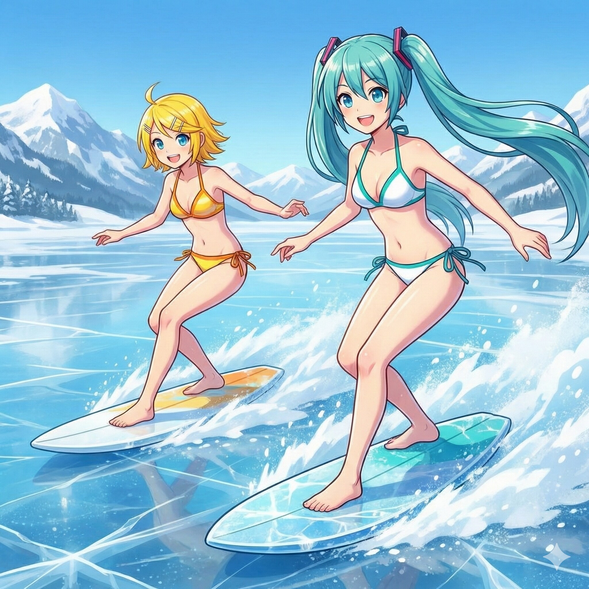氷上サーフィン🥶