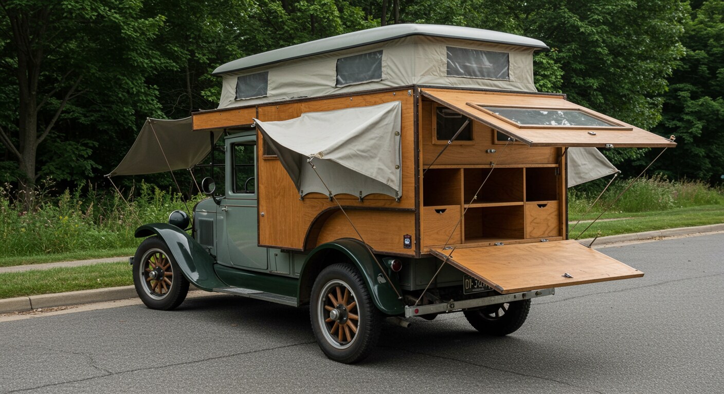 クラシックカーキャンピングカー | の人気AIイラスト・グラビア