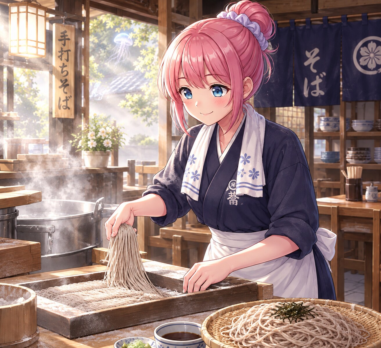 蕎麦屋の娘 ピンクアプドゥちゃん | の人気AIイラスト・グラビア