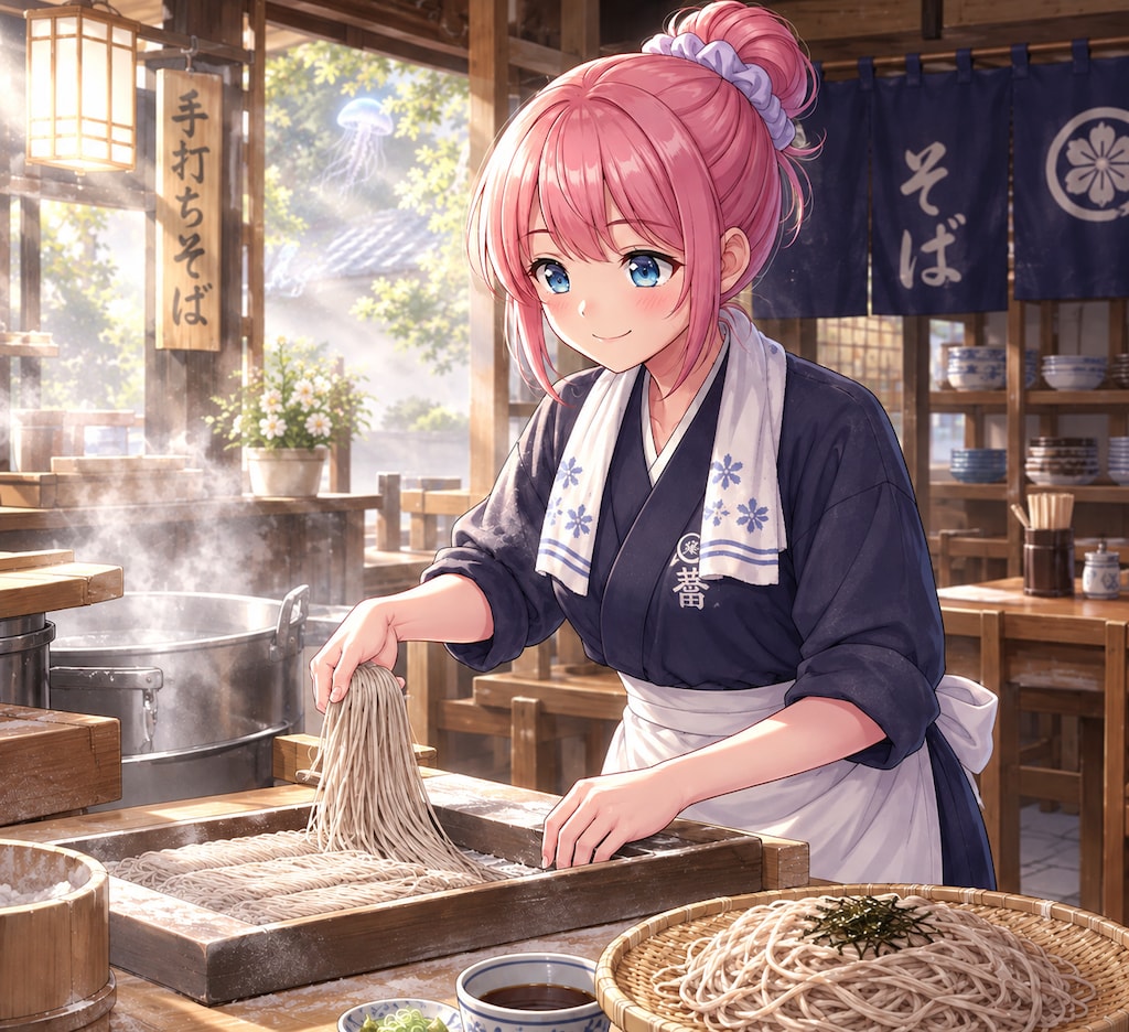 蕎麦屋の娘 ピンクアプドゥちゃん