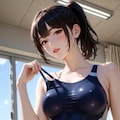 教室でスクール水着や競泳水着のお姉さんたち 12枚目