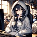 PCに夢中な女の子 3枚目
