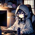 PCに夢中な女の子 5枚目