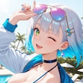 リゾートホテルでRQ衣装の撮影 2枚目