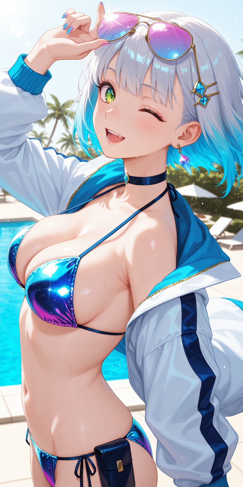 リゾートホテルでRQ衣装の撮影