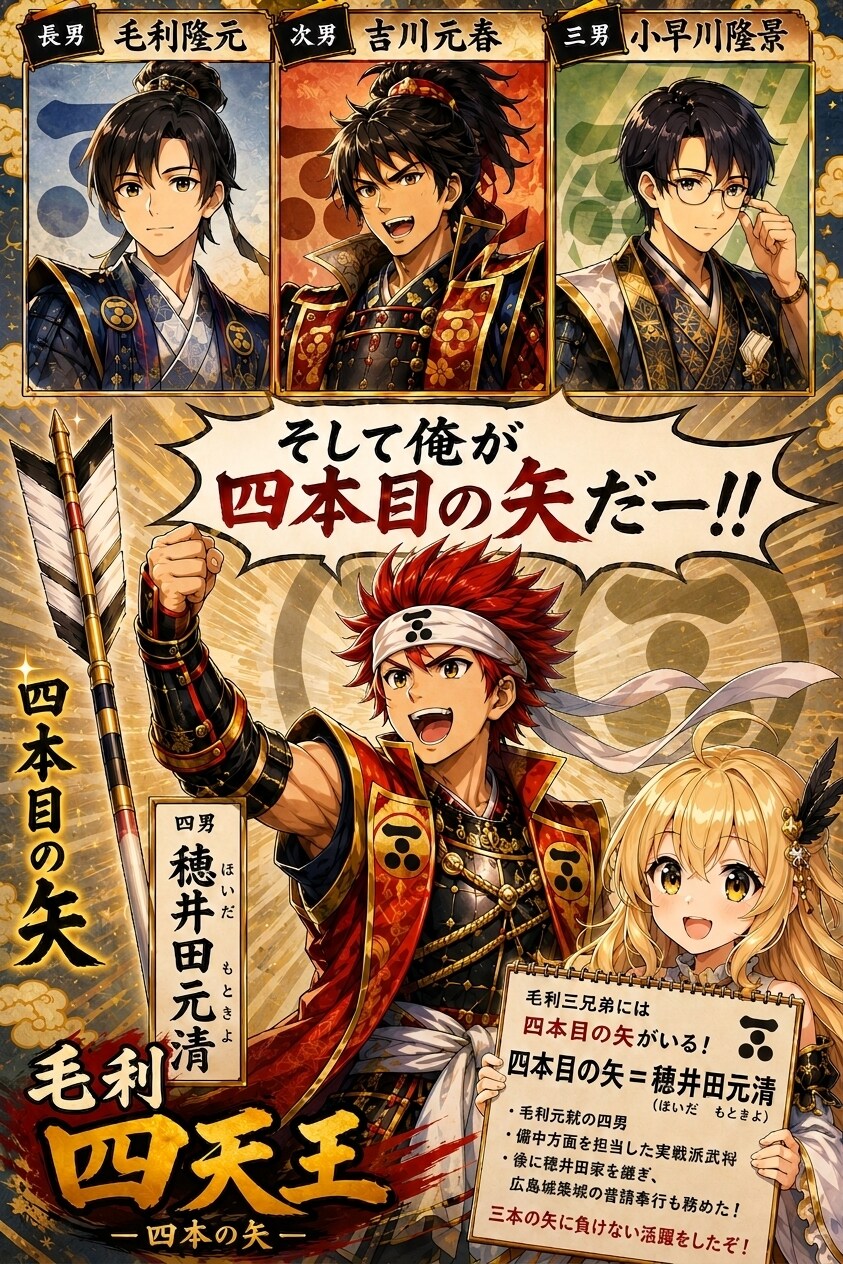 毛利三兄だ…四天王だとォ！？ | の人気AIイラスト・グラビア