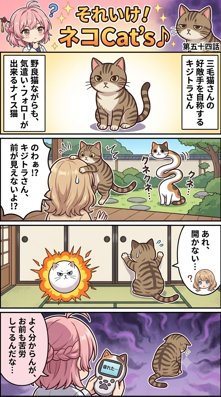 【54話】それいけ！ネコCat's♪(４コマ漫画)