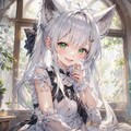 狐っ子はメイドコスにチャレンジしてみた 3枚目