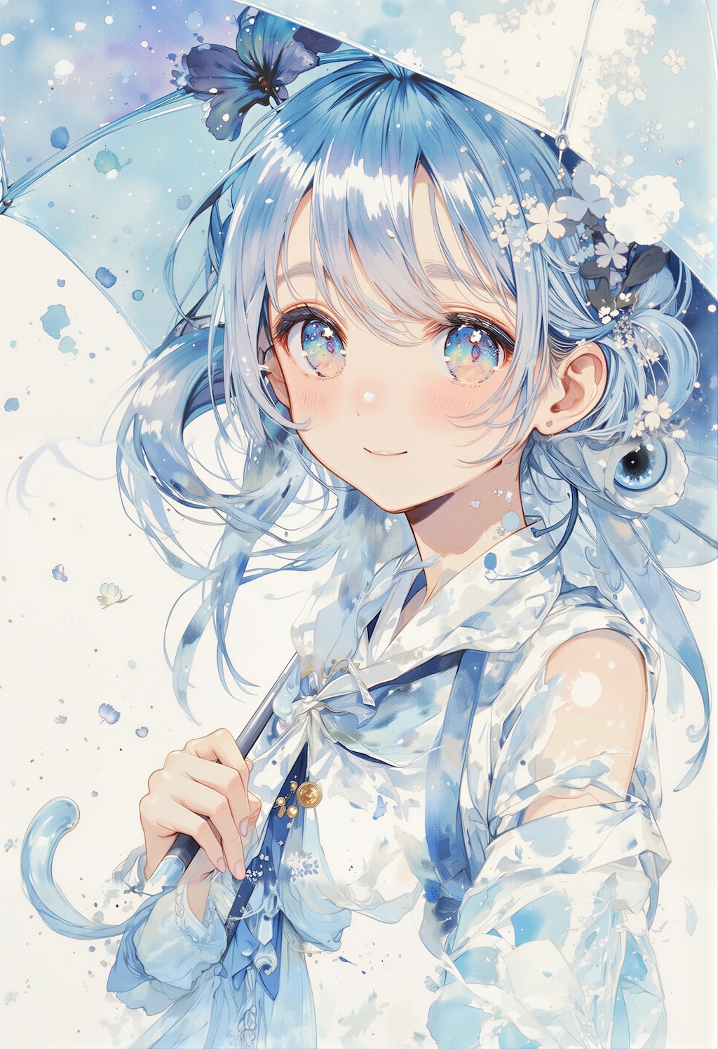 傘をさす女の子 3
