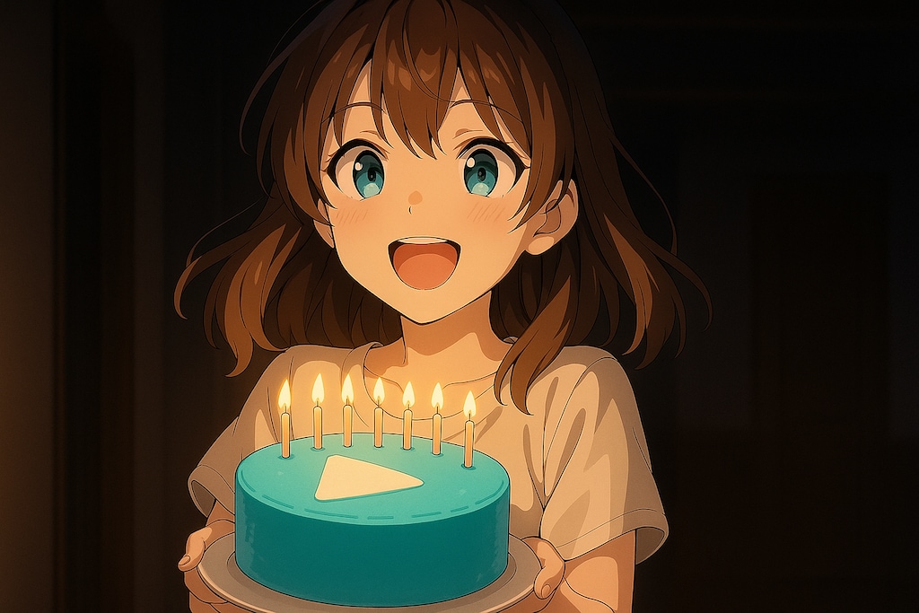 ホロ色誕生日ケーキ