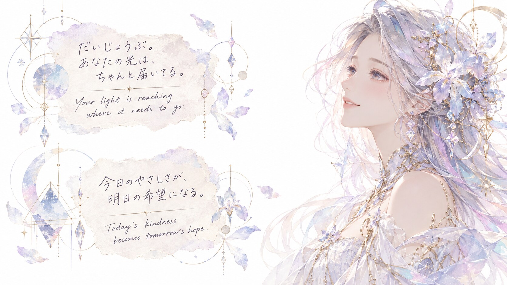 Just as You Are  You are already wonderful, just as you are.  In the quiet space between one thought | の人気AIイラスト・グラビア