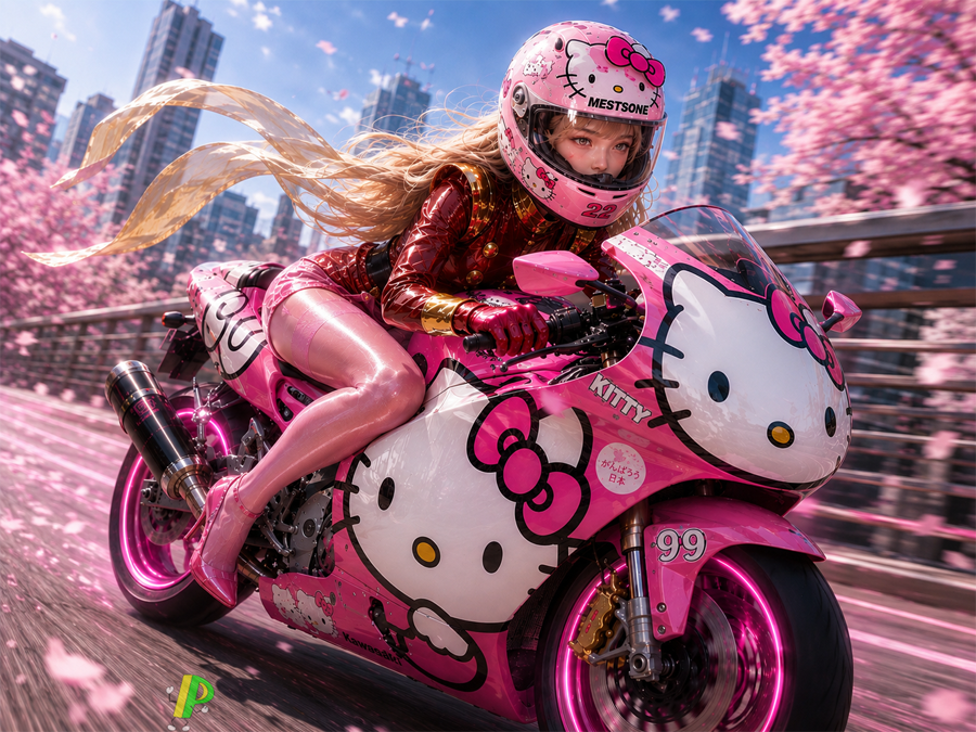 バイク女子（サイボーグ003） | の人気AIイラスト・グラビア