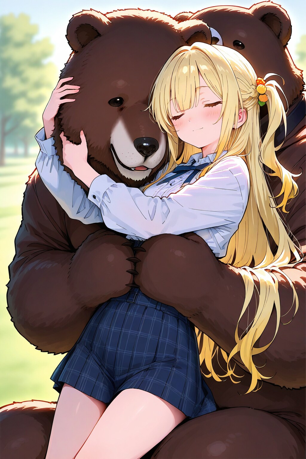 背中にチャックがありそうなくまさんが出た