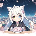 #45 夜桜と日本の城 背景コレクション50チャレンジ 6枚目