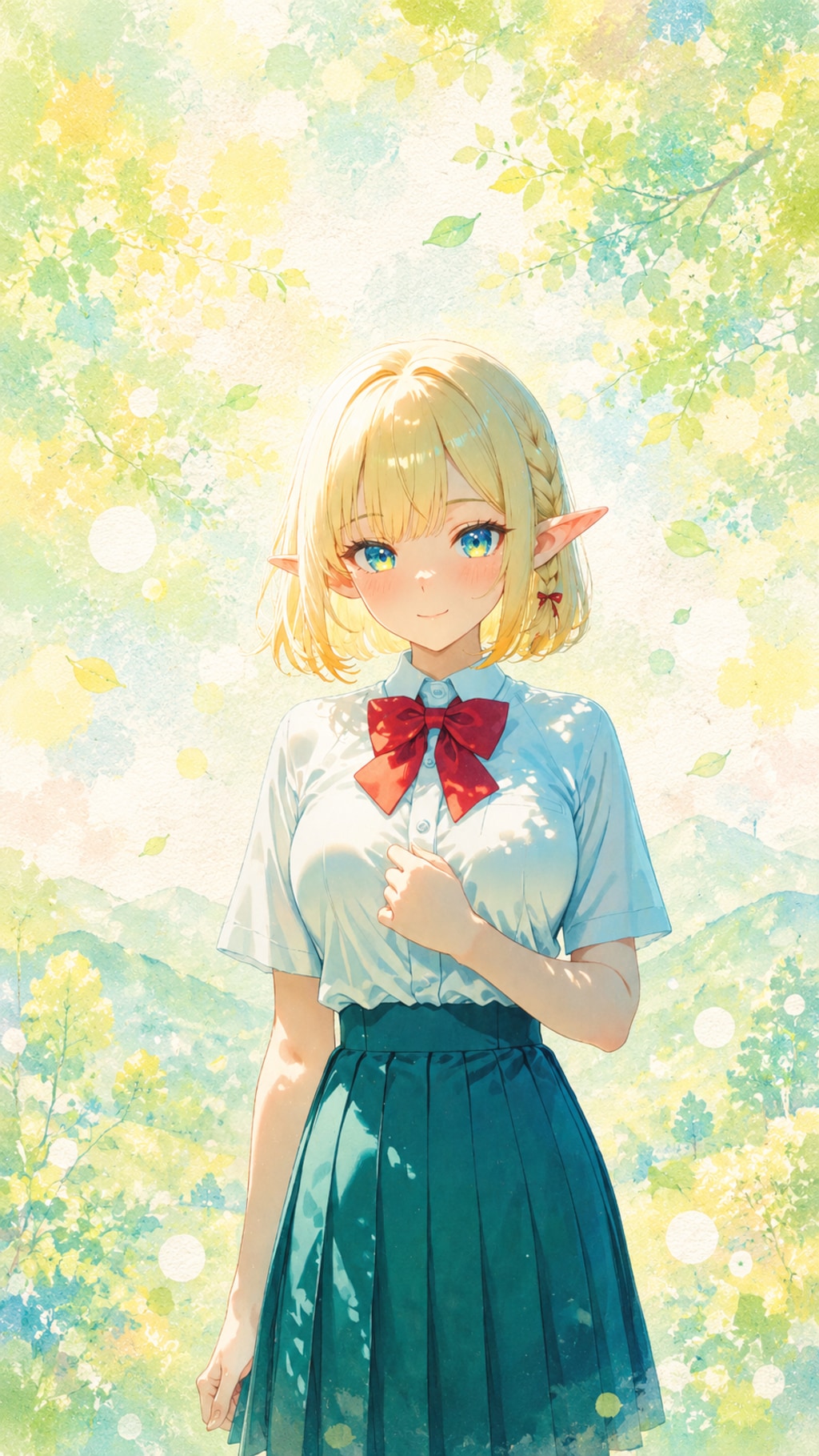 🧝‍♀️🌿 パステル和アート「優しい色って、心まで温かくなりますね♪」