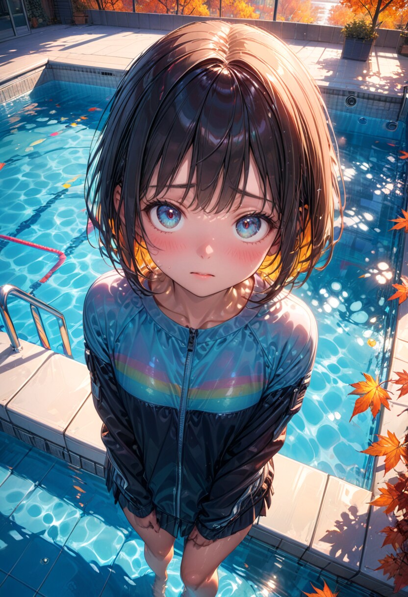 プールサイド少女