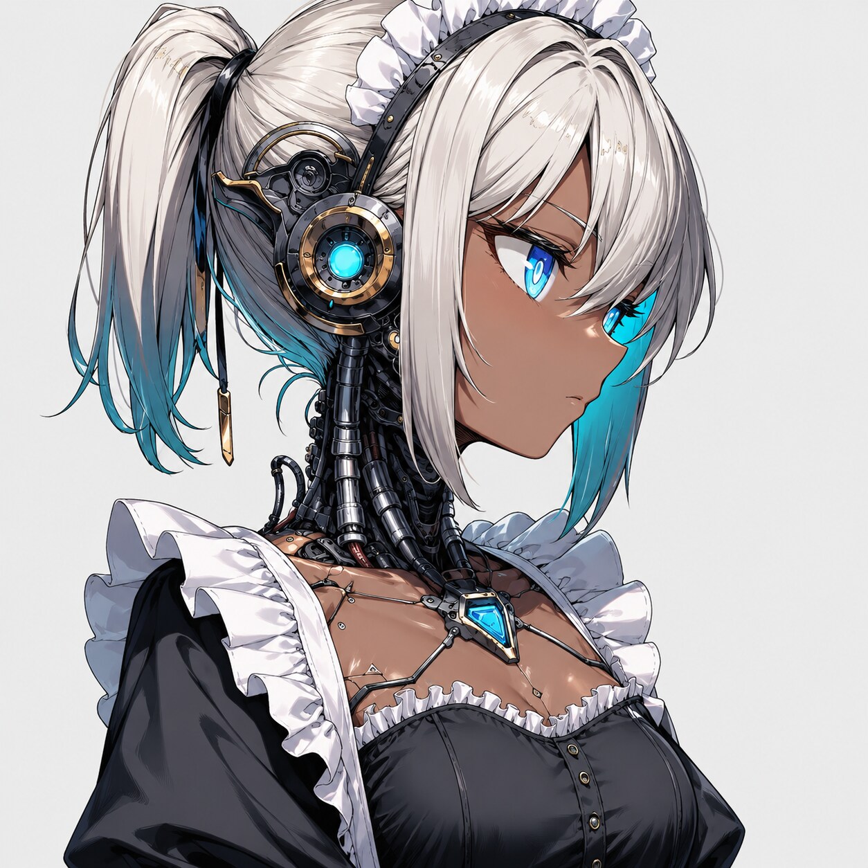 メカメイドさん横顔 | の人気AIイラスト・グラビア