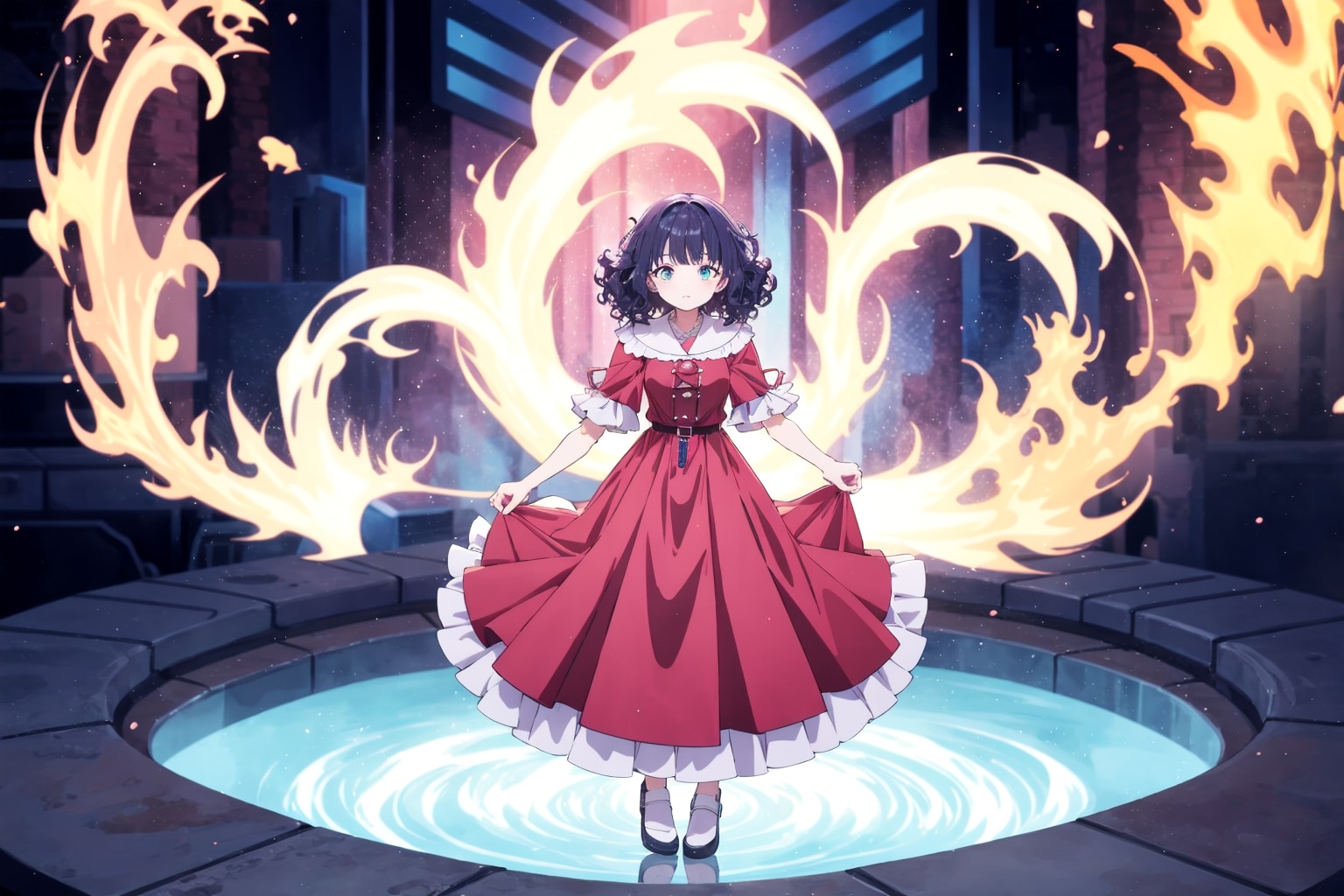 踊る炎と少女 | の人気AIイラスト・グラビア